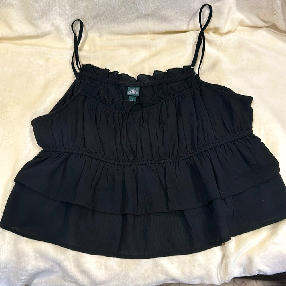 Wild Fable Crop Black Cami Top